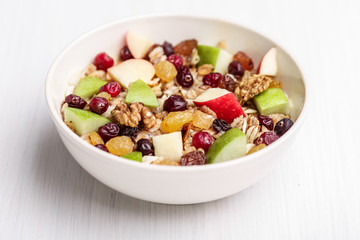 Cranberry raisins apple cereal