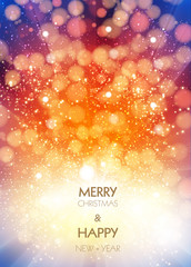 New year and christmas greeting card design