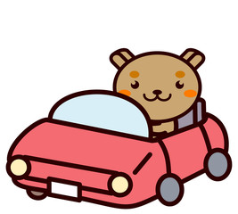 車を運転する動物シリーズ