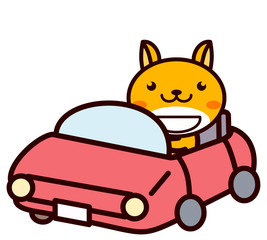 車を運転する動物シリーズ