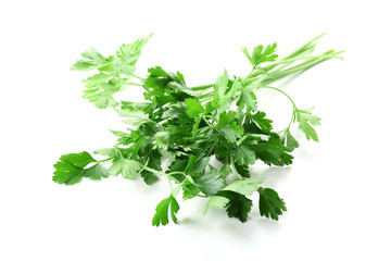 Fresh parsley isolated on white