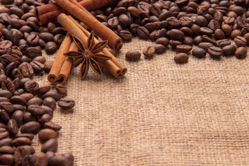 spices and coffee beans on the table