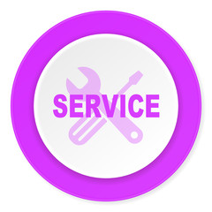 service violet pink circle 3d modern flat design icon on white background