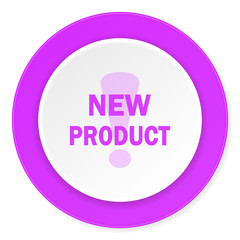 new product violet pink circle 3d modern flat design icon on white background