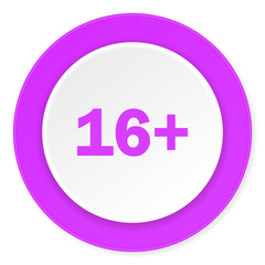 adults violet pink circle 3d modern flat design icon on white background