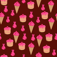 Confections. Seamless background
