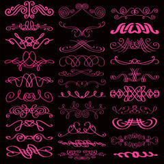 Set isolated elements for graphic design and the creation of patterns.