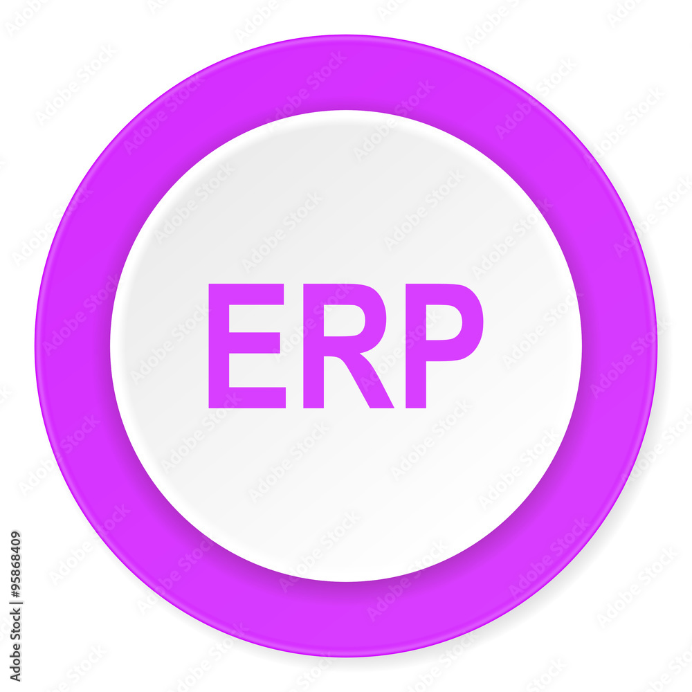 Poster erp violet pink circle 3d modern flat design icon on white background