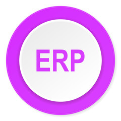 erp violet pink circle 3d modern flat design icon on white background