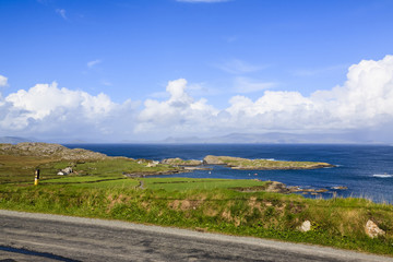 Ring of Beara Way walk on west coast of Ireland. Garnish Point, County Cork, Eire, Southern Ireland.