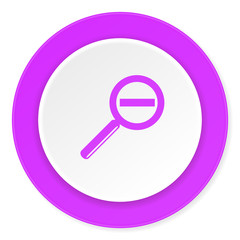 lens violet pink circle 3d modern flat design icon on white background