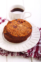 Slices of date and raisin roll