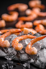 Prawns on ice