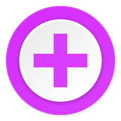 Obraz premium plus violet pink circle 3d modern flat design icon on white background