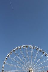 Fototapeta premium Marina eye in Abu Dhabi with clean blue sky.