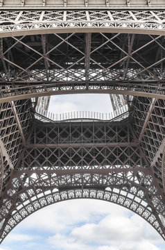 Part of the the Eiffel Tower. 