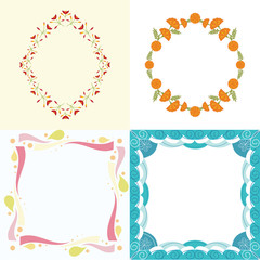 Collection of decorative ornaments frames for text or foto