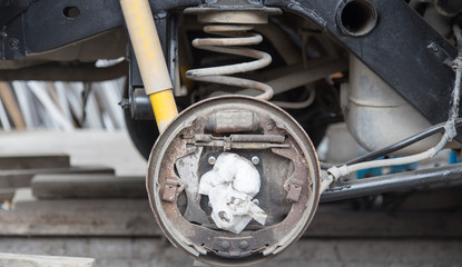 Remove the wheel of car