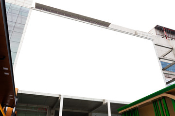 Blank advertising panel on a street.