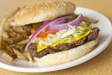 Cheeseburger Home made Fries