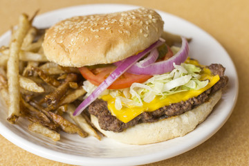 Cheeseburger Home made Fries