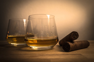 whiskey and cigars