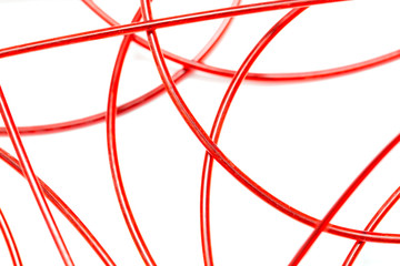 red wire on a white background