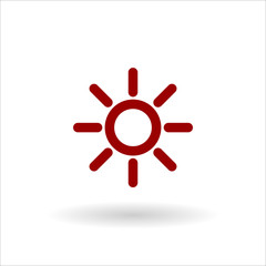 Color Sunny weather vector line icon