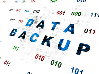 Data concept: Data Backup on Digital background