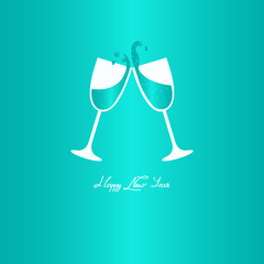 Happy new year greeting card