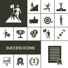Success Icons Black Set