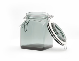 3d illustration of empty jar for spices