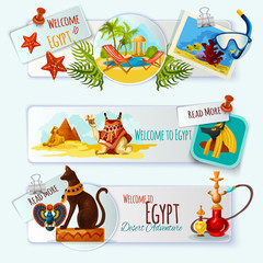 Egypt Touristic Banner Set