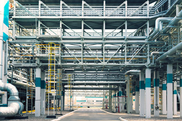 chemical factory producing synthetic rubber