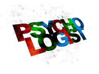 Healthcare concept: Psychologist on Digital background