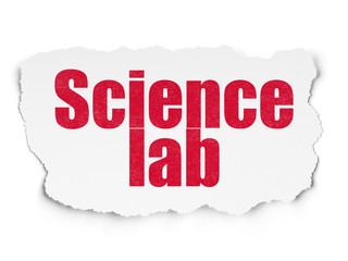 Science concept: Science Lab on Torn Paper background