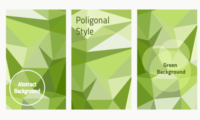 Fototapeta na wymiar Vector set of brochures and flyers in polygonal style.