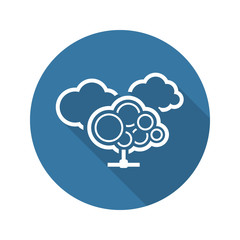 Cloud Services Icon. Flat Design.