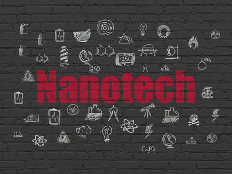 Science concept: Nanotech on wall background