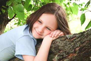 Girl on the tree