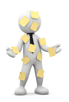 omino 3d con post-it