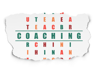 Learning concept: Coaching in Crossword Puzzle