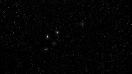 Stars in the night sky. The constellation dolphin "Delphinus"  © allexxandarx