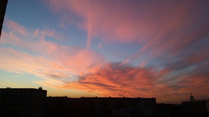 Colourful Sunset in Wejherowo,Poland