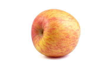 Red yellow apple isolate white background