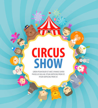circus vector logo design template. festival or holiday icons