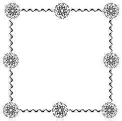 Elegant frame with floral ornament