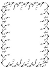 Elegant frame with floral ornament