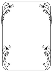 Elegant frame with floral ornament