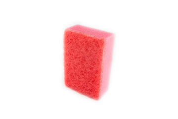 Sponge scouring pads on an isolated white background